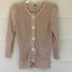 Open knit cardigan